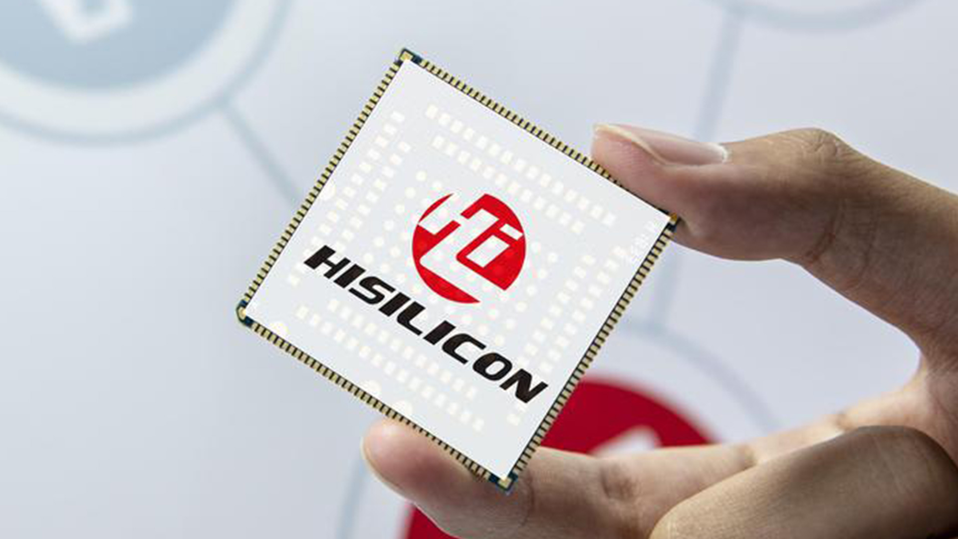 Hisilicon海(hǎi)思logo設計(jì)手拿(ná)芯片/