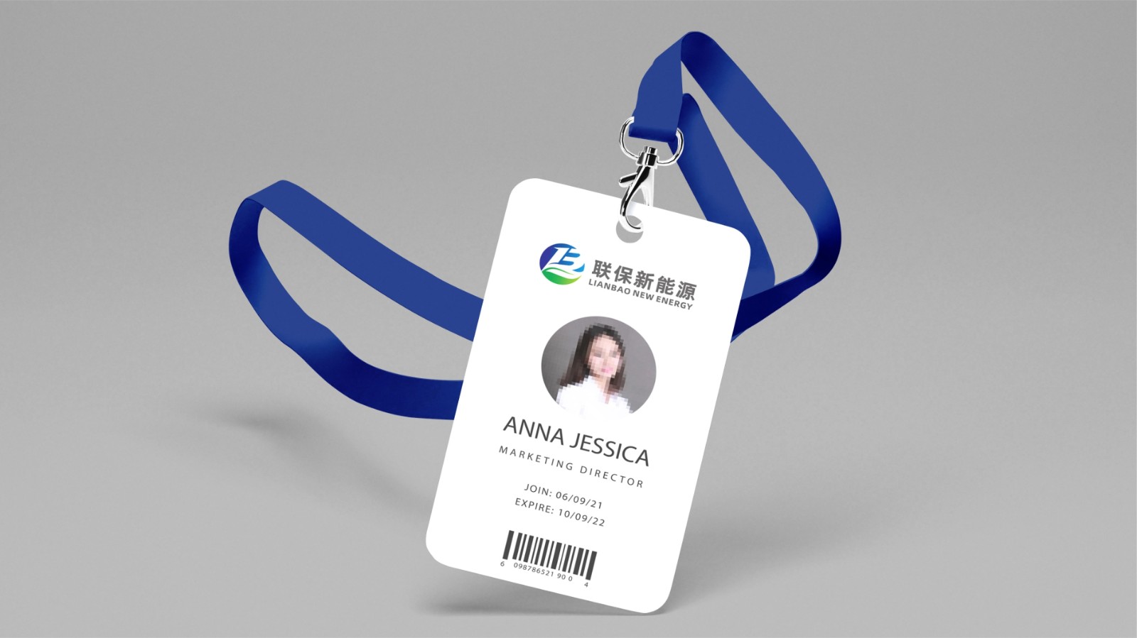 世紀聯保新能(néng)源科(kē)技(jì)公司LOGO設計(jì)工(gōng)作(zuò)證效果